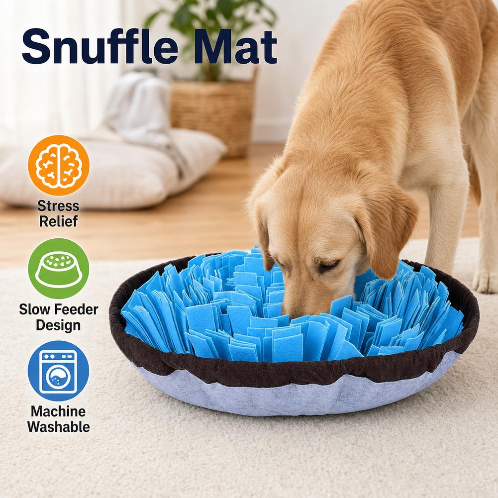 Interactive Squeaky Plush Dog Toy - Tapis de recherche olfactive pour chien,
