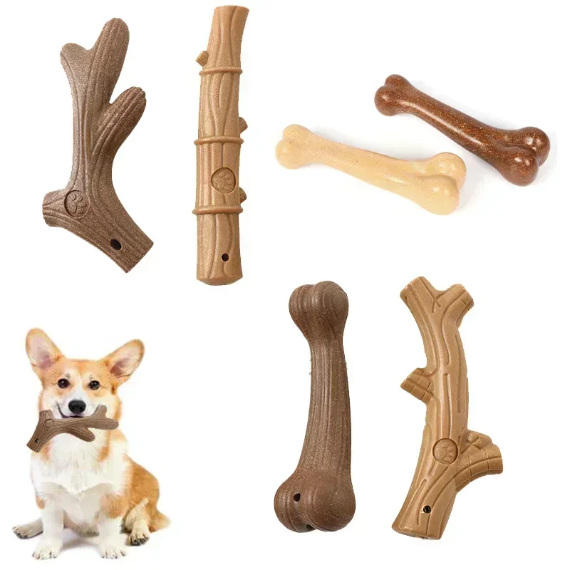 Indestructible Dog Chew Toy - Bois de pin bois de cerf