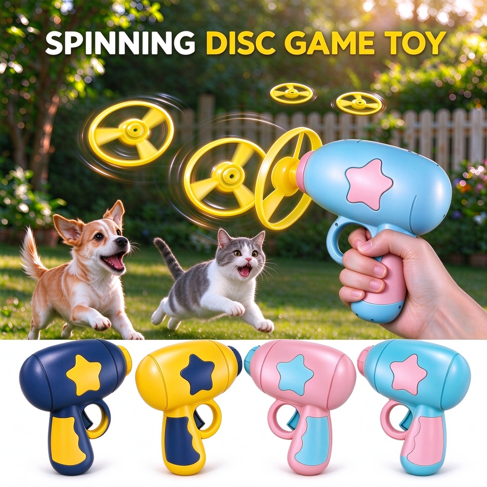 Flying Disc Dog Training Toy - Jouet interactif lanceur pour chat, jouet