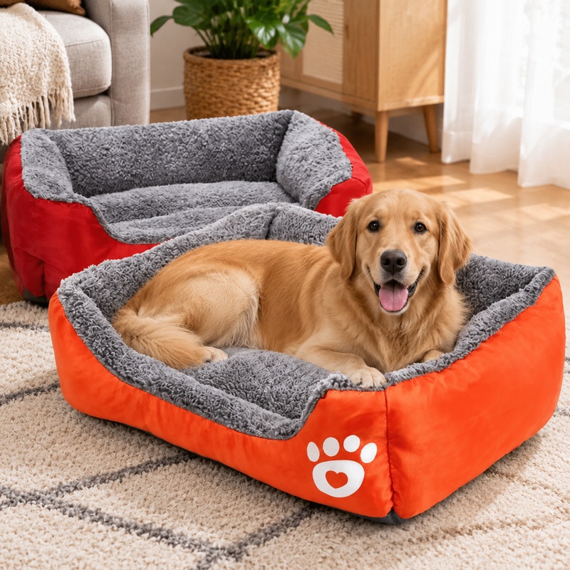 Coussin de lit en peluche douc - Interactive Squeaky Plush Dog Toy avis et prix
