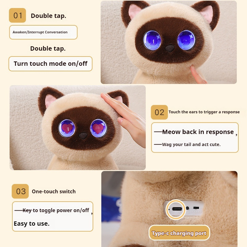 Peluche chat intelligente AI M - Cat Toys avis et prix